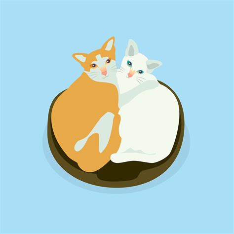 Cats hug 581551 Vector Art at Vecteezy