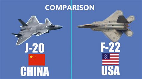 Comparison of the USA - F22 and China's J 20 5th Gen fighter jet ...