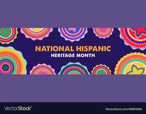 Hispanic heritage month web banner poster Vector Image