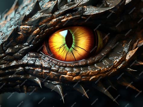 Premium Photo | Dragon eye Yellow green eye of a brown wooden Dragon Yellow eyes Mythological ...