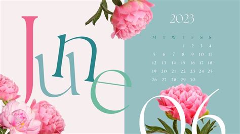 June 2023 Calendar Editorial Style Desktop Wallpaper FREE | Desktop ...