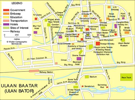 Central Ulan Bator map - Horseback Mongolia