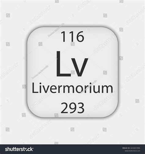 Livermorium Symbol Chemical Element Periodic Table Stock Vector ...