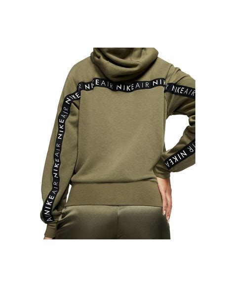 Nike Air Fleece Logo Hoodie in Midnight Olive (Green) - Lyst