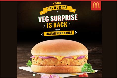 Veg Surprise Burger Returns To McDonald's Menu