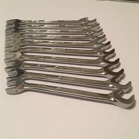 Snap-on 14pc 4-Way Angle Head Metric Open End Wrench Set (10-27 mm) VSM814