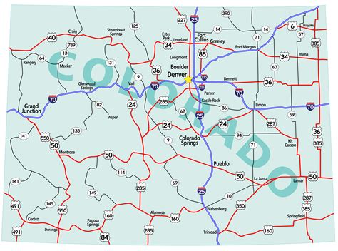 Colorado Road Map Printable