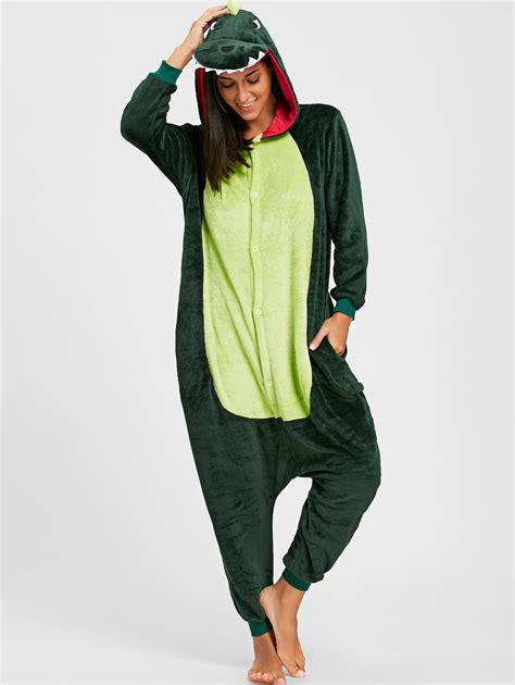 [38% OFF] Cute Dinosaur Animal Onesie Pajama | Rosegal