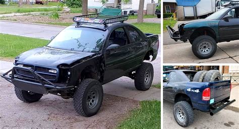 Frankenstein Pickup Is A Chrysler Neon, Dodge Dakota And Jeep Grand Cherokee Mash-Up | Carscoops