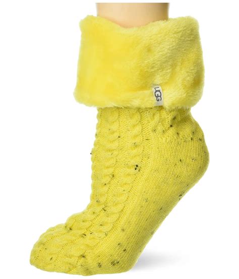 UGG Lita Fleece Lined Socks in Yellow | Lyst