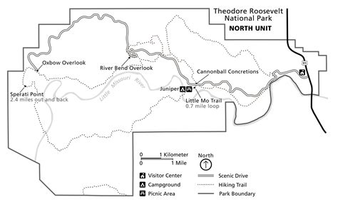 North Unit Print Map - Theodore Roosevelt National Park (U.S. National Park Service)