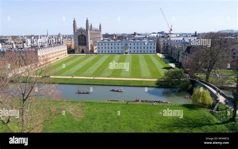 Aerial picture of The Backs and Cambridge University Stock Photo - Alamy