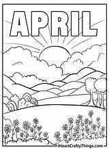 Coloring Pages For April sketch template