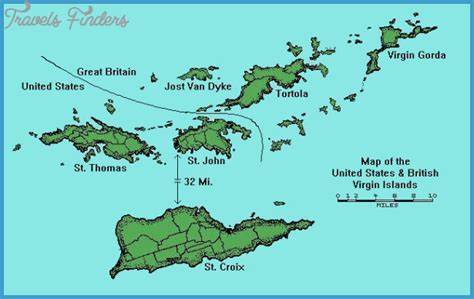 The U.S. Virgin Islands Map - TravelsFinders.Com