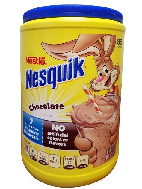 Nestle Nesquik Chocolate Flavor 2.61LB Chocolate Powder 85 Servings ...