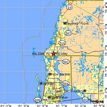 Holiday, Florida (FL) ~ population data, races, housing & economy