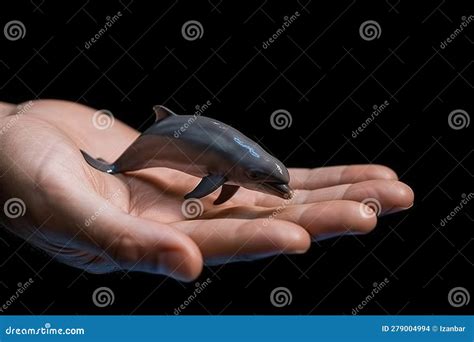 Dolphin Tiny Smallest Animal in the World Standing on Human Hand ...