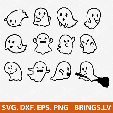 CUTE GHOST SVG, Halloween svg, Ghost SVG Bundle, Ghost PNG