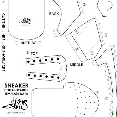 Printable Jordan Shoe Cake Template