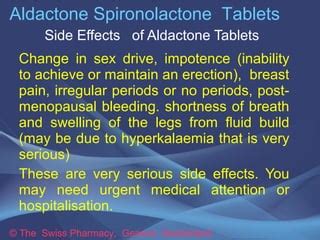 Aldactone Tablets for Hypertension & Oedematous Disorders | PPT