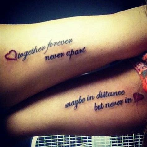 Together forever, but never apart...maybe in distance but never in ...