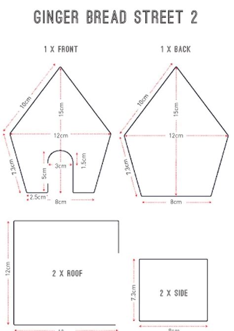 Printable Gingerbread House Templates