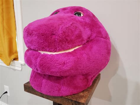 Vintage Full Size Barney Costume Head Feet and Hands - Etsy