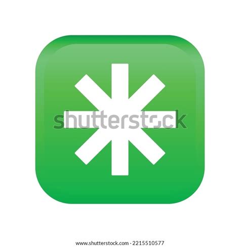 Eight Spoked Asterisk Button Emoji Icon Stock Vector (Royalty Free ...