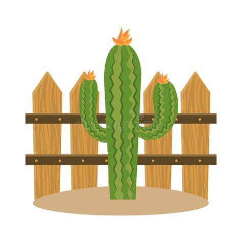 Desert cactus cartoon stock vector. Illustration of botany - 145856433