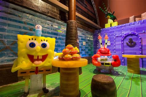 Inside the Krusty Krab ice sculpture. (2015) #SpongeBob Houston Attractions, Moody Gardens ...