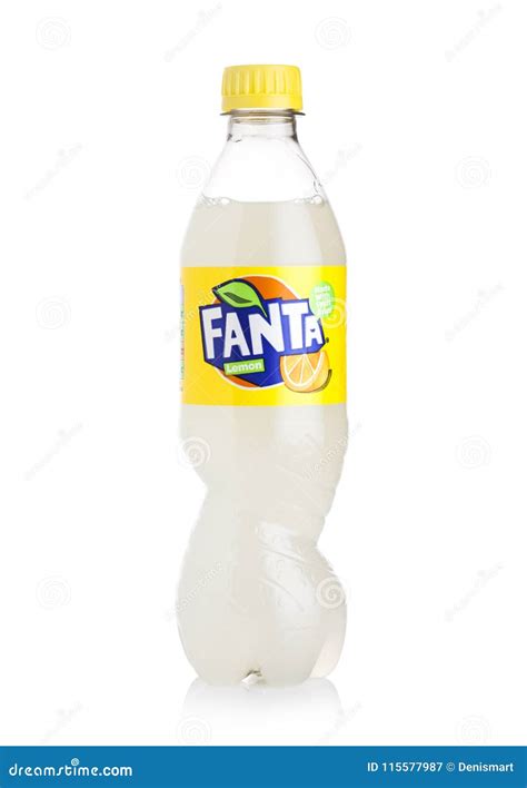 LONDON, UK - APRIL 27, 2018: Plastic Bottle of Fanta Lemon Soft Drink ...