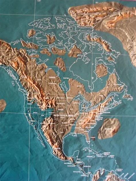 Like be look America in case of total melting of the polar caps | Future earth, Map, Geography map