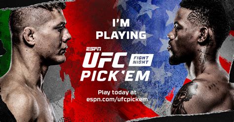 ESPN UFC Fight Night Pick'em - How to Play