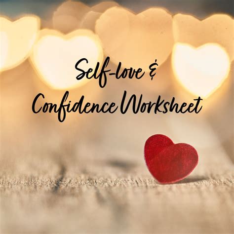 Self-love & Confidence Worksheet — Inspired Crossroads