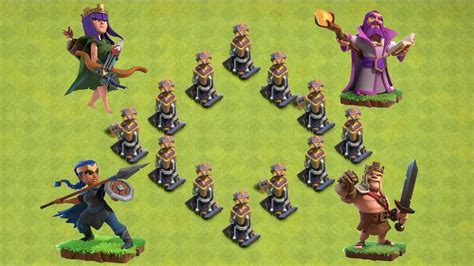 Max Level Hidden Teslas Vs All Max Level Heroes | Clash Of Clans - YouTube