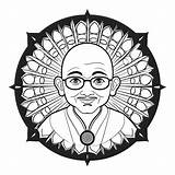 Incredible Gandhi Coloring  Page sketch template