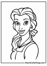 Disney Princess Coloring Page Belle sketch template