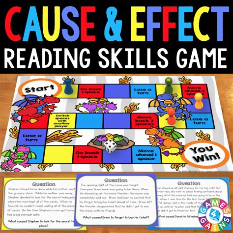 Cause and Effect Board Game | Cause and effect activities, Cause and effect, Reading ...