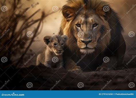 Protective Lion Mother stock illustration. Illustration of mother ...