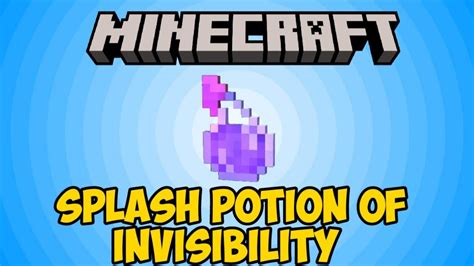 Minecraft: How to Make Splash Potion of Invisibility | Easy Potions ...