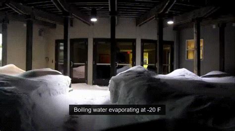 Boiling water evaporating at -20 F : educationalgifs