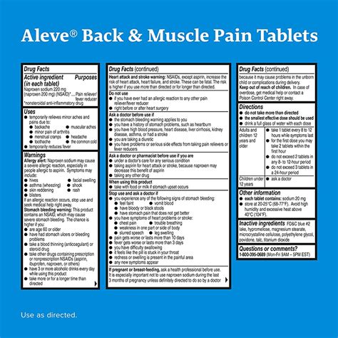 Difference Between Aleve and Aleve Back and Muscle - Differences Finder