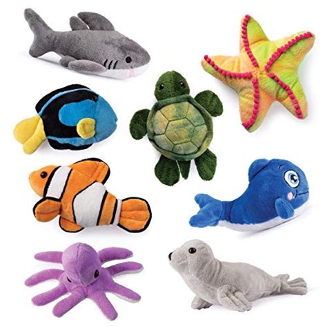 Plush Sea Creatures Soft Plush Stuffed Sea Animals Playset Plush Sea ...