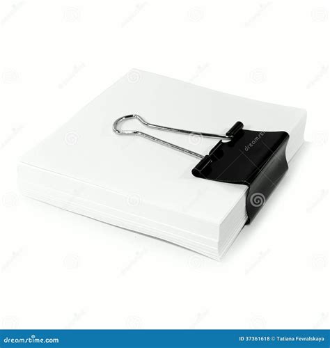 Paper clamp stock photo. Image of attach, memo, notepad - 37361618