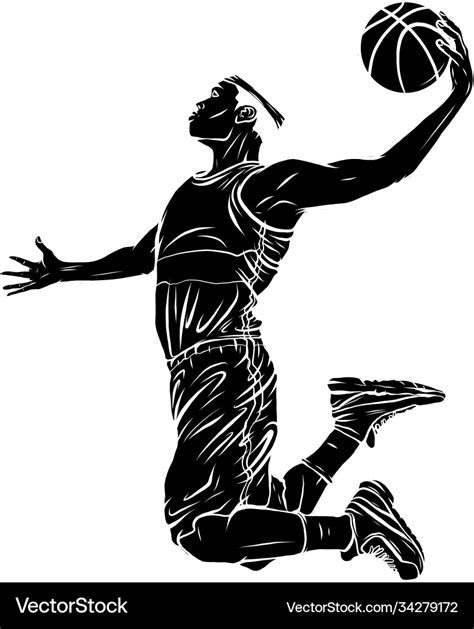 Flat design basketball player dunk Royalty Free Vector Image