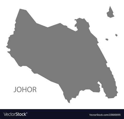 Johor malaysia map grey Royalty Free Vector Image