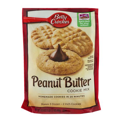 Betty Crocker Cookie Mix Peanut Butter 17.5oz PKG | Garden Grocer