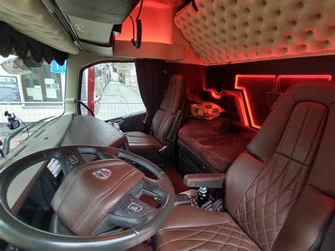 The interior of my Volvo FH16. : r/Truckers