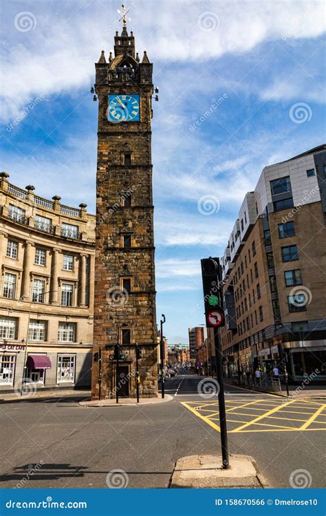 Glasgow Cross Clock Tower on High Street Editorial Photo - Image of ...