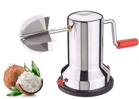 Buy Dencraw Stainless Steel Coconut Scraper/Coconut Scrapper for Kitchen/Vacuum Base Coconut ...